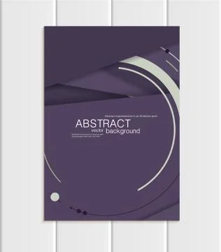 Vector violet brochure A5 or A4 format material design element corporate style Ilustração Stock