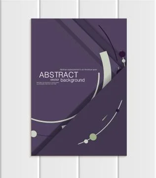Vector violet brochure A5 or A4 format material design element corporate style Ilustração Stock