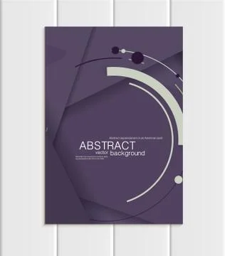 Vector violet brochure A5 or A4 format material design element corporate style Stock Illustration