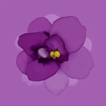 Vector violet flower. Stock Illustration