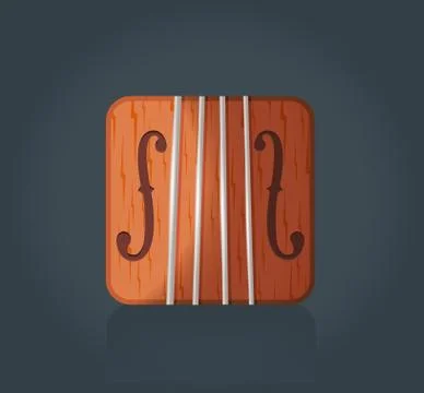 Vector violin icon for music software Illustrazione stock