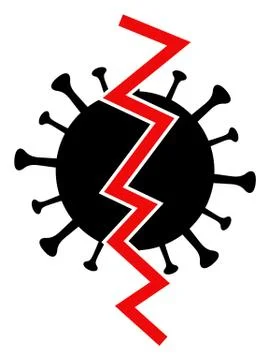 Vector Virus Break Flat Icon Symbol Stock-Illustration