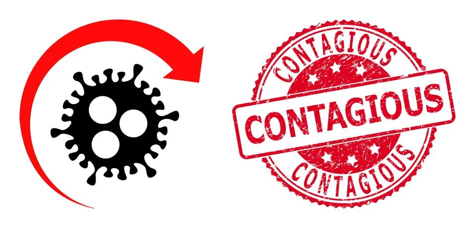 Vector Virus Return Flat Icon Symbol Stock Illustration