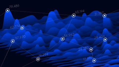 Vector visual information financial statistics, big data futuristic infograph Stock Illustration