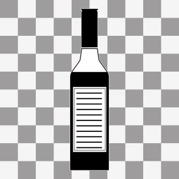Vector Vodka bottle icon Stock Illustration