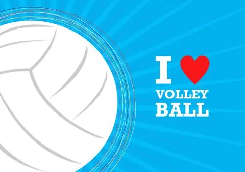 Vector volleyball themed background Stock Illustration