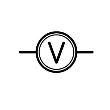 Vector voltmeter flat icon electric new design Illustrazione stock