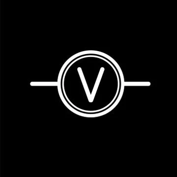 Vector voltmeter flat icon electric new design Stock Illustration