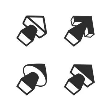 Vector volume arrows pointers set Stock Illustration