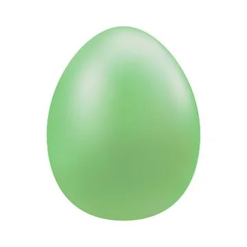Vector volume green egg. Symbol of the Easter holiday Stock Illustration