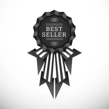 Vector volumetric badge flat design. Stock Illustration