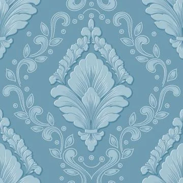 Vector volumetric damask seamless pattern element. Elegant luxury embossed te 스톡 일러스트