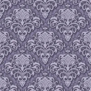Vector volumetric damask seamless pattern background. Elegant luxury embossed Stock Illustration