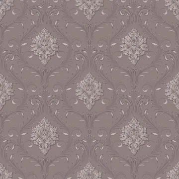 Vector volumetric damask seamless pattern background. Elegant luxury embossed Illustrazione stock