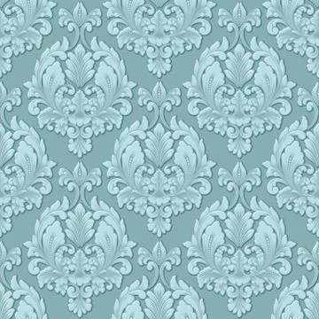 Vector volumetric damask seamless pattern background. Elegant luxury embossed Stockillustratie