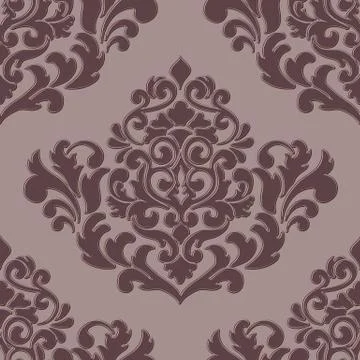 Vector volumetric damask seamless pattern element. Elegant luxury embossed te Illustrazione stock