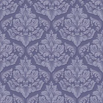 Vector volumetric damask seamless pattern background. Elegant luxury embossed Illustrazione stock