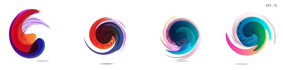 Vector vortex with a white background Stock Illustration