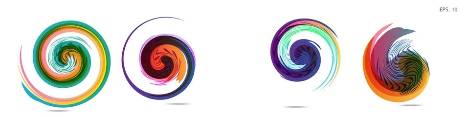 Vector vortex with a white background Stock Illustration