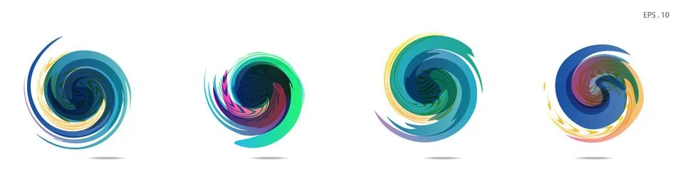 Vector vortex with a white background Stock Illustration