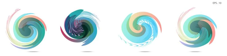 Vector vortex with a white background Stock Illustration