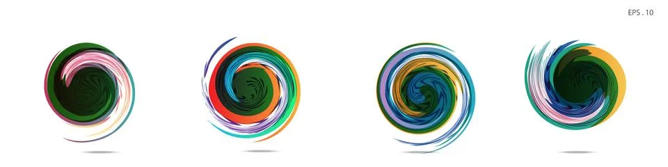 Vector vortex with a white background Stock Illustration