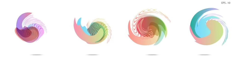 Vector vortex with a white background Stock Illustration