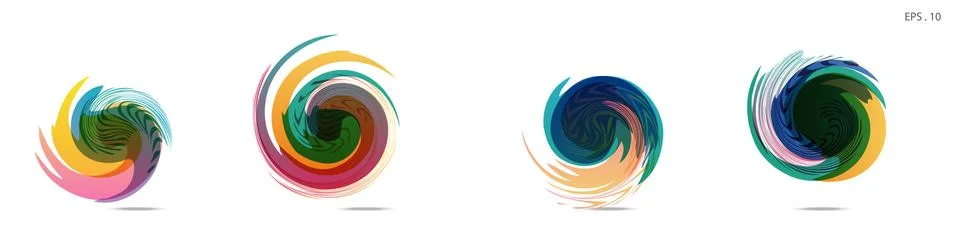 Vector vortex with a white background 스톡 일러스트