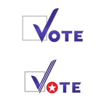 Vector vote checkmark box icon Stock Illustration