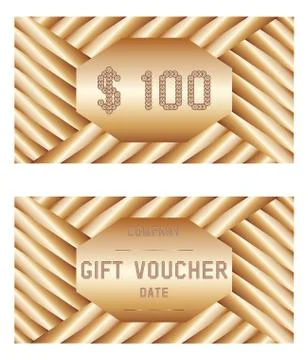 Vector voucher template. Illustrazione stock