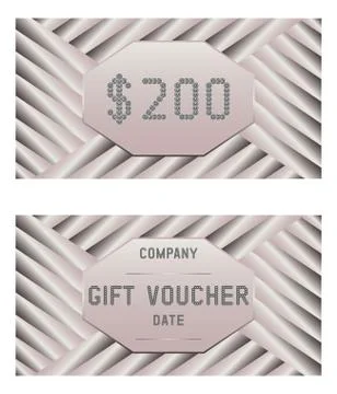Vector voucher template. Illustrazione stock
