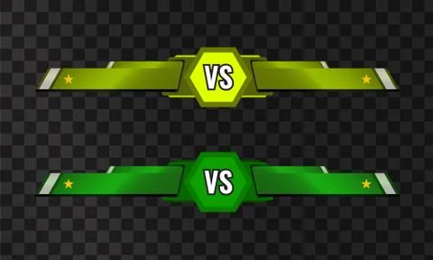 Vector VS versus template on transparent background. Stock Illustration