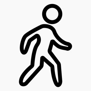 Vector walking icon isolated minimal single flat linear icon Stock Illustration