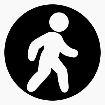 Vector walking icon isolated minimal single flat linear icon Stock Illustration