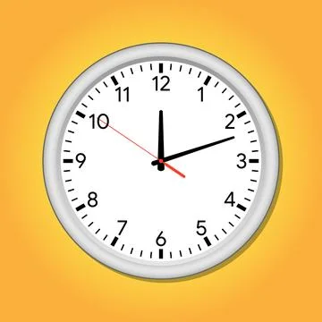 Vector wall clock Illustrazione stock