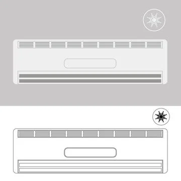 Vector Wall-mounted Air Conditioner. Vector Wall-mounted Air Conditioner. ... 写真素材