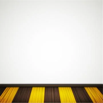 Vector wall with wooden floor. Stock-Illustration