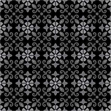 Vector wallpaper seamless flower pattern Stock Illustration