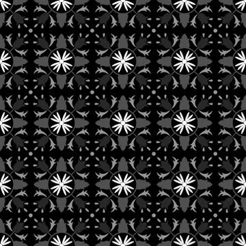 Vector wallpaper seamless flower pattern Stock Illustration