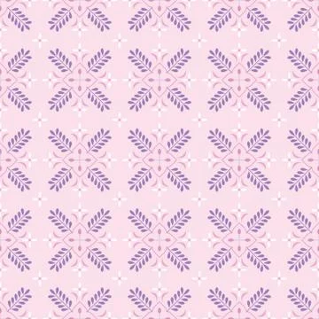 Vector wallpaper seamless flower pattern Stock Illustration
