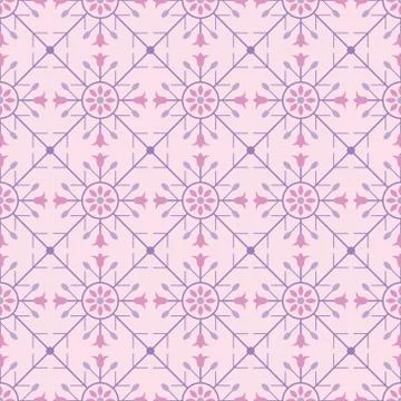 Vector wallpaper seamless flower pattern Stock Illustration