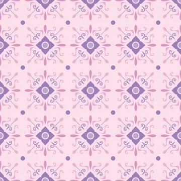Vector wallpaper seamless flower pattern Stock Illustration