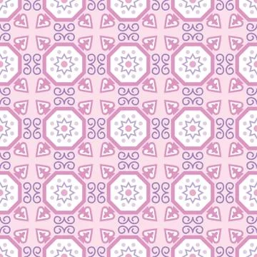Vector wallpaper seamless flower pattern Stock Illustration