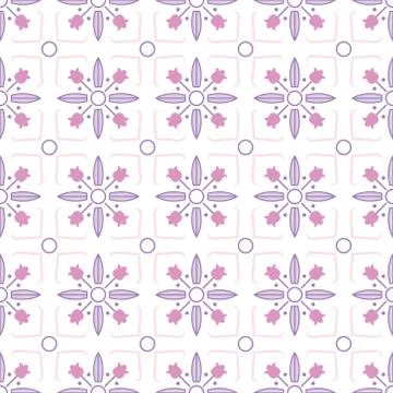 Vector wallpaper seamless flower pattern Stock Illustration