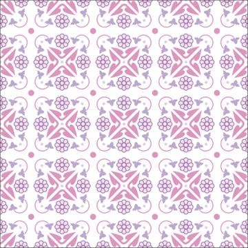 Vector wallpaper seamless flower pattern Illustrazione stock