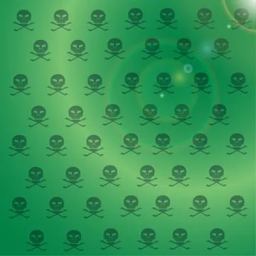 Vector wallpaper with skulls. Stock Illustration