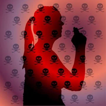 Vector wallpaper woman. Stock Illustration