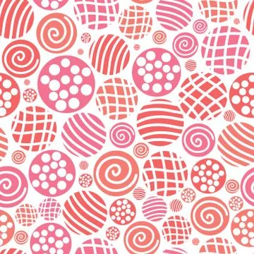 Vector warm seamless pattern, polka dot fabric, backgroud, texture Stockillustratie