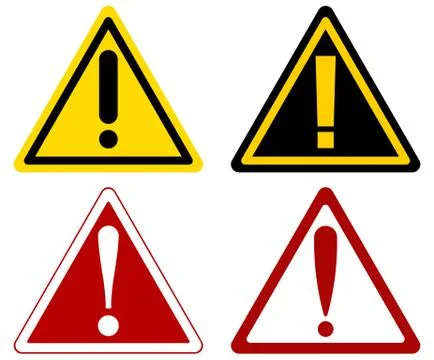 Vector warning attention signs Stock Illustration
