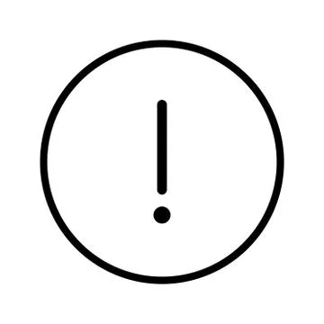Vector of Warning icon in Circle line - vector iconic design Stock Illustration